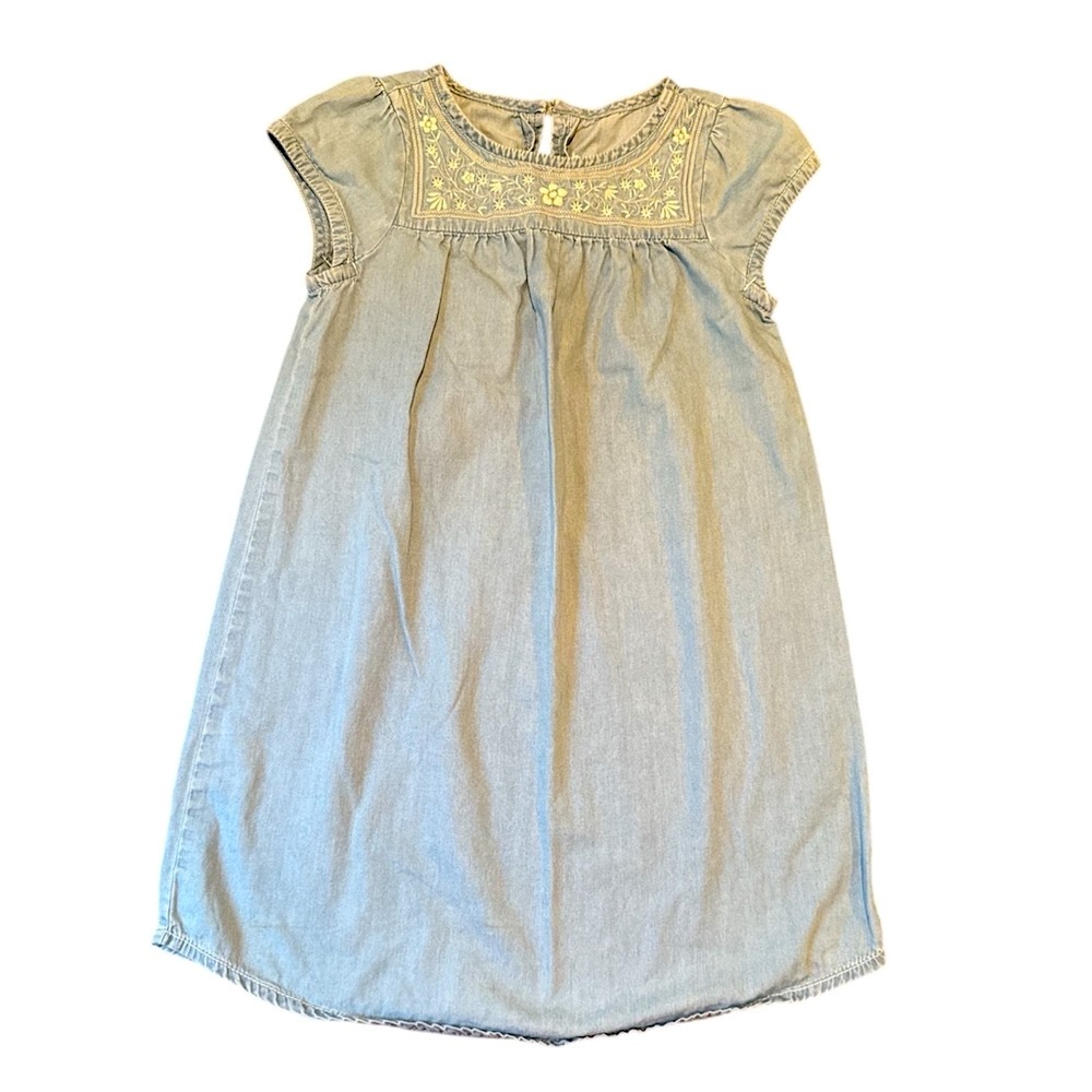 Crazy 8 Chic Embroidered Kids Denim Dress